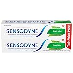 Sensodyne Fresh Mint Sensitive Toothpaste, ADA Accepted Toothpaste for Cavity Prevention and Sensitive Teeth Treatment - 4 Ounces (Pack of 2)