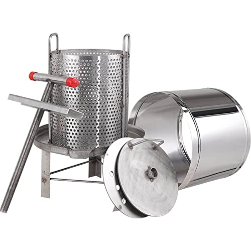 fikujap Manuelle Honigschleuder, Edelstahl-Weinfruchtpresse Mit T-Förmigem Griff, Honigpresse – Bild 3