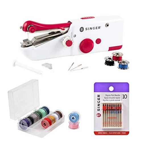 Singer Bundle - Stitch Sew Quick, 12 Class 15 Threaded Bobbins - Assorted Colors, 10ct Regular Point Needles