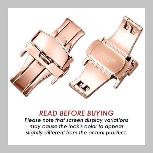 Image of DBLACK ''DSLCK3'' Butterfly Lock Stainless Steel Deployment Buckle Double Push Spring Clasp for Watch strap / / For 16mm, 18mm, 20mm, or 22mm Watch Bands (Choose Your Size & Color)