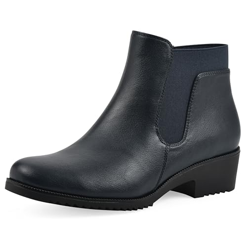 CLIFFS BY WHITE MOUNTAIN Women's Durable Cushioned Block Heeled Ankle Bootie