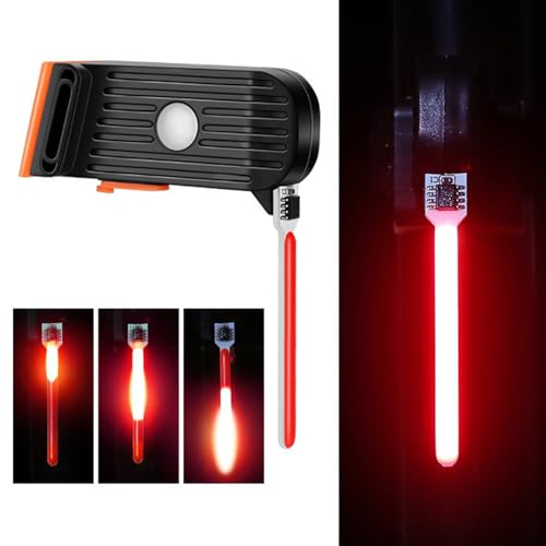 YUERWOVER Bike Tail Light LED Rechargeable Rear Bicycle Light for Night Riding Cycling Bright Back Mountain Bike Ebike Accessories 4 Modes Waterproof Safety Warning Lamp for Adult Kids (Red Line)