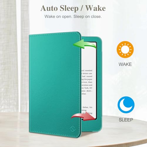 Image of Fintie Case for 7 inch /6.8 inch Kindle Paperwhite(12th /11th Generation-2024 /2021) and Kindle Colorsoft Signature Edition -Slim Foldable Stand Cover Auto Wake /Sleep for Paperwhite 2024, Jade
