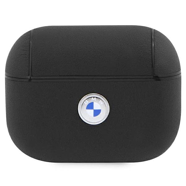 BMW BMAP2SSLBK Étui pour AirPods Pro 2 Noir Geniune Leather Silver Logo