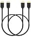 HDMI Cable, HDMI Cable 6 FT - 2 PACKS, Fosmon Gold-Plated High Speed HDMI Cable [4K Resolution | Support 3D | Ethernet | Audio Return]