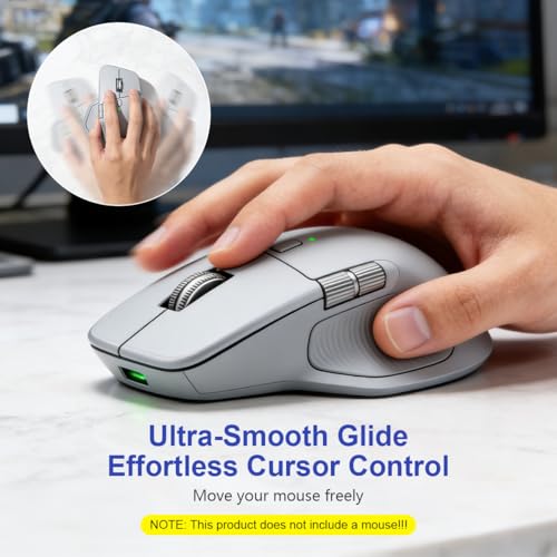 Image of ZORBES Compatible with Logitech MX Master 4, Gaming Mouse Grips Pre-Cutted Self-Adhesive Mouse Grip Tape Sweat-Proof Fashion Embossed Skin Protector, Sweat-Resistant, Peel and Stick