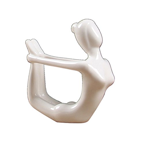 Colcolo Figurilla Ornamento Decorativo Estatua Figura Escultura de Cerámica con Diseño de Postura de Delicada Artesanía Adecuada para Regalar Decoración, 12