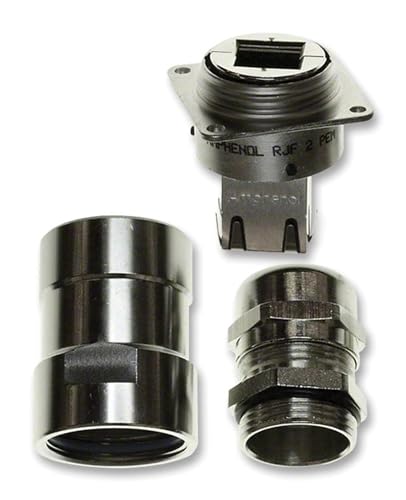 Modular Connectors / Ethernet Connectors RJ45 Inline Recpt Sq Flange Metal Gland