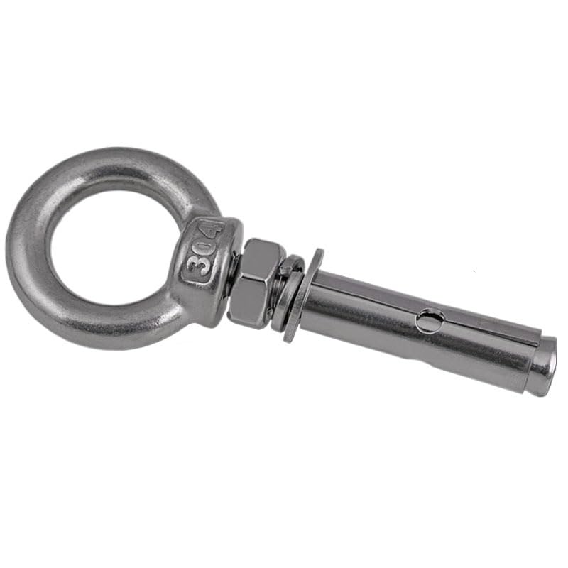 Pernos de anclaje de manga de hormigón M6 de 6mm, pernos de expansión de ojo de elevación de acero inoxidable 304, 1 unidad(M6X50mm-1pcs)