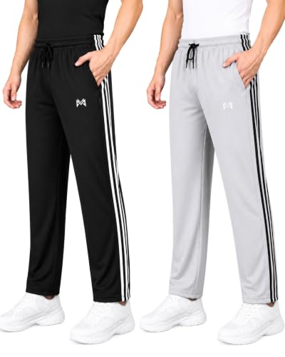 Image of Boys Track Pants Pack of 2 | Sports Trackpants with Side Stripes & Drawstring Waist | Comfortable Regular Fit Lower
