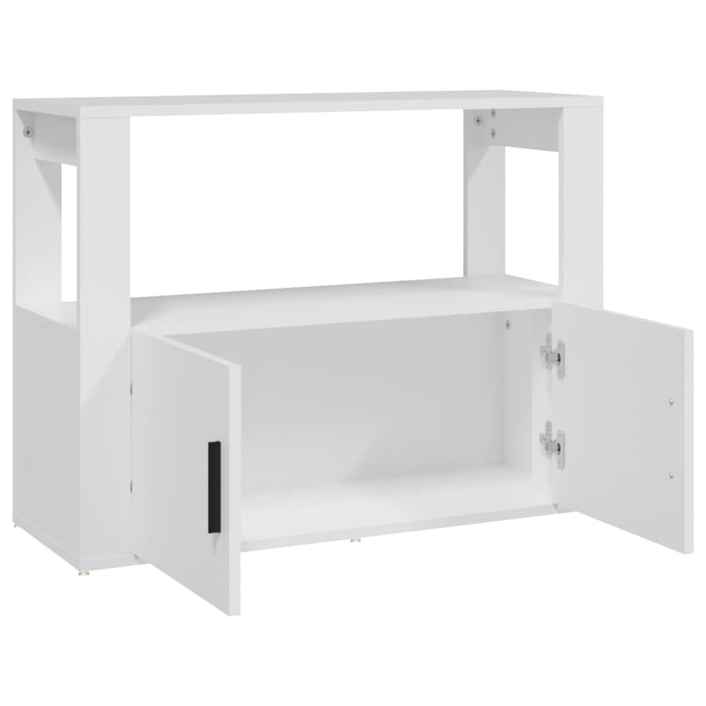 vidaXL Buffet Armoire de Rangement Organisateur de Maison Meuble de Rangement Armoire de Salon Blanc 80x30x60 cm Bois d'Ingénierie