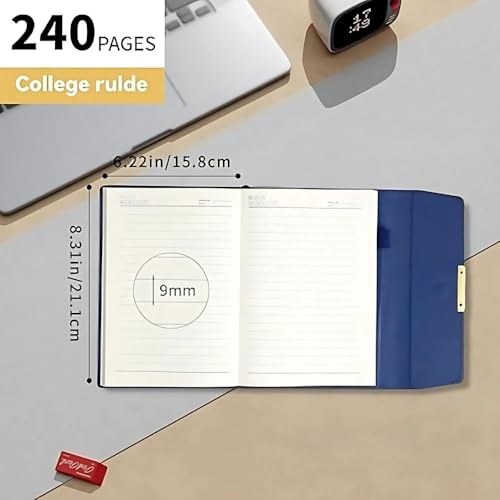 Image of CAVALO - Be Unique Diary Gift Set with Pen | Premium Notebook with Pen & Extra Refill | 6 x 8 Inch, 240 Lined Pages, Undated | Ideal for Corporate Gifting, Office Use, Diwali & New Year Presents (Navy Line Diary Gift Set)