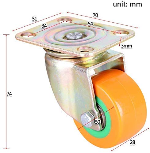 Roulettes transport industriel double pivotant 300 kg avec frein