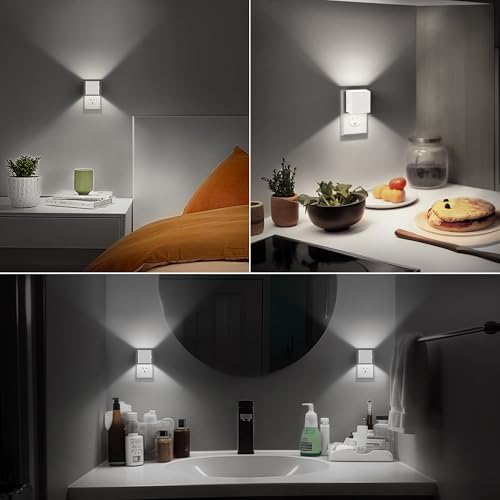 Image of DORESshop Night Lights Plug into Wall,Plug in Night Light,Daylight White