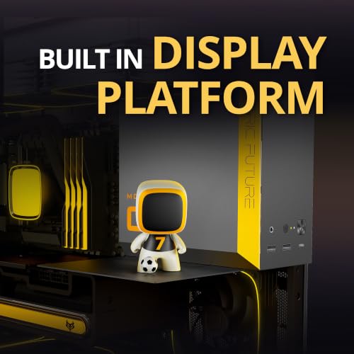 Image of Geometric Future Model 3 Panoramic Tempered Glass Dual Chamber Micro-ATX Tower PC Case, 5 Pre-Installed 120mm x 30mm PWM ARGB Fans, USB Type-C, 360mm Radiator Support, Black /Gray, GEO-M3F-BG