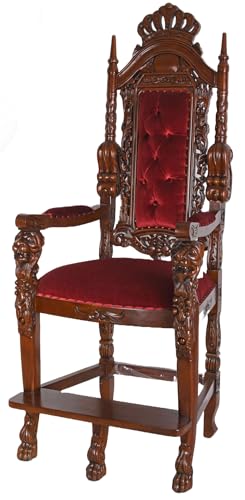 XXL Sessel Löwen Thron Massivholz Armlehnstuhl Mahagoni 183cm mar423 Palazzo Exklusiv