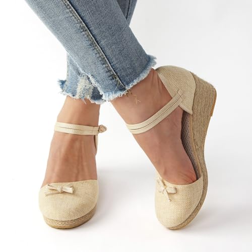 Sandalette été plateforme espadrille bout fermé confortable - 5