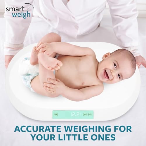 Image of Smart Weigh Baby & Pet Scale, 88 lb Capacity, Multi-Unit Hold LCD Display