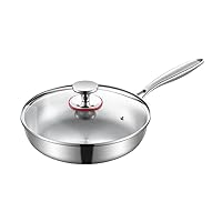 Amazon | 316ステンレス鋼パンフライパン 蓋付き 調理器具 22cm