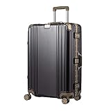 [レジェンドウォーカー] スーツケース 耐衝撃 アルミフレーム キャリーケース 大型 Lサイズ 大容量 静音ダブルキャスター TSAロック キャリーバッグ 出張 旅行（7泊以上/5.6kg/ 83L/シャイニーグラファイト） 5509-70 無料受託手荷物