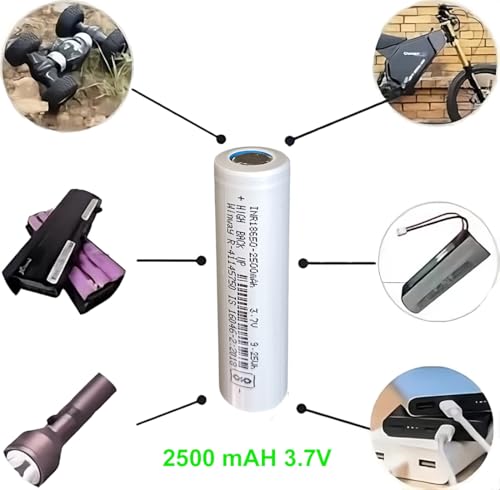 Image of Rechargeable Batteries Winway 3.7 Volt 2500 Mah Lithium-Ion Batteries Li-Ion Batteries Rechargeable Battery Light, Bluetooth Speaker, Trimmer, Battery Student Project (4, Pack of 4)
