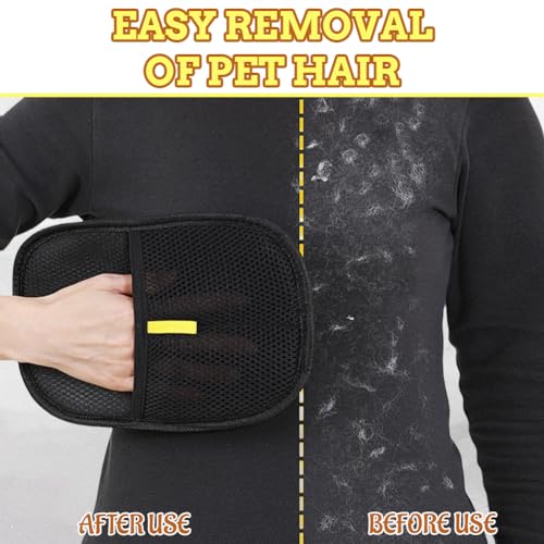 AMFUN Fell Magnet Handschuh, Antistatischer Handschuh zur Entfernung von Tierhaaren, Doppelseitige Handschuhe zur Tierpflege für Kleidung, Sofas, Teppiche, Autoinnenräume