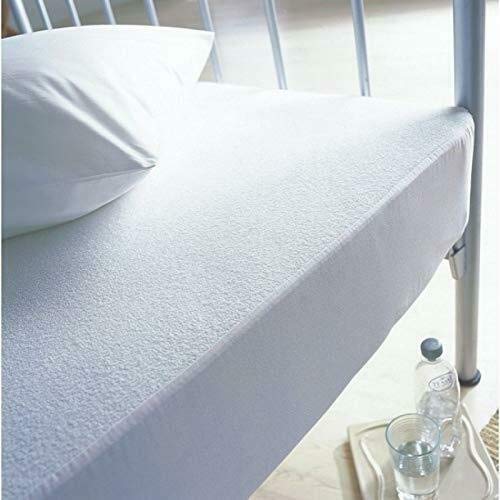 Waterproof Terry Towelling Mattress Protectors Super Soft Cosy Hypo-Allergenic Breathable Non Noisy Fitted Style Mattress Protectors (4FT Small Double) White