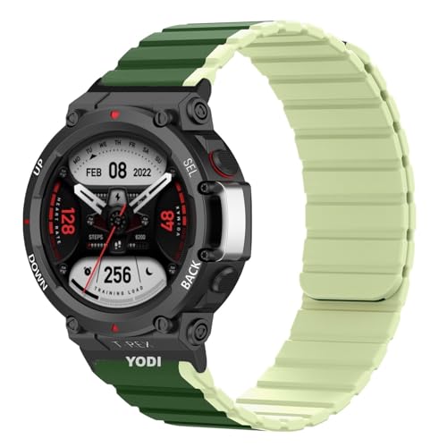 Image of YODI Strap Band Compatible with Amazfit T-Rex 2 Smartwatch Only Soft Silicone | Nylon | Chain | Leather Watch Straps with Installation Adjuster Tool For Amazfit TRex 2