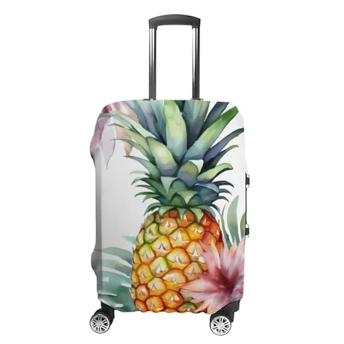 Tropical Pineapple Luggage Cover, Washable Elastic Suitcase Cover Protector Fit 18-32 Inch Luggage