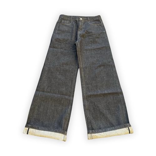 Baggy Japanese Selvedge Denim Jeans 14oz Wide Fit Black Jeans