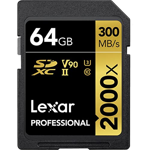 Lexar Professional 2000X 64Gb Sdxc Uhs-Ii Memory Card, 300Mb/S Read, 260Mb/S Write, 4K Video, Durable (2-Pack) #TOP3