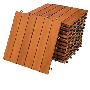 Casaria Houttegel 1m² Acaciahout 11 Tegels 30×30 cm FSC®-gecertificeerd