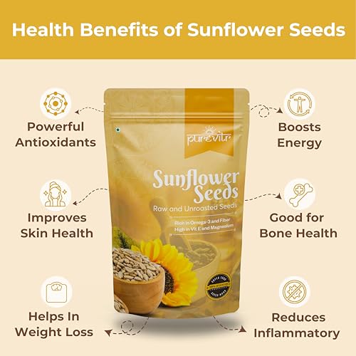 Image of Purevitr Sunflower Seeds & Non-Hulled Sesame Seeds Combo | 400g (200g Each) | Nutrient-Rich Superfood | High in Protein, Fiber & Healthy Fats | Raw & Natural