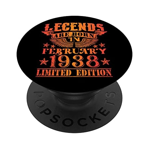 Cumpleaños Febrero 1938 Edición Limitada Regalo February PopSockets PopGrip Intercambiable