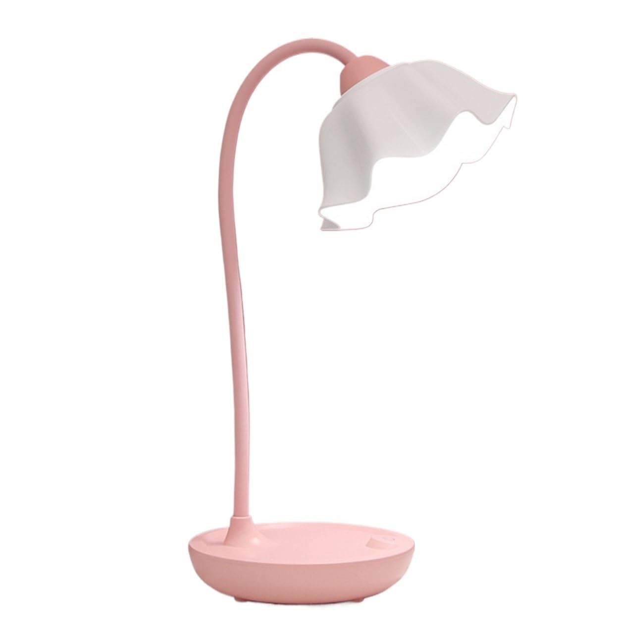 Lampara Escritorio para Oficina Lámpara De Escritorio con Control Táctil Y Forma Flor 3 Niveles Brillo Moderno Flexo Escritorio(Pink)