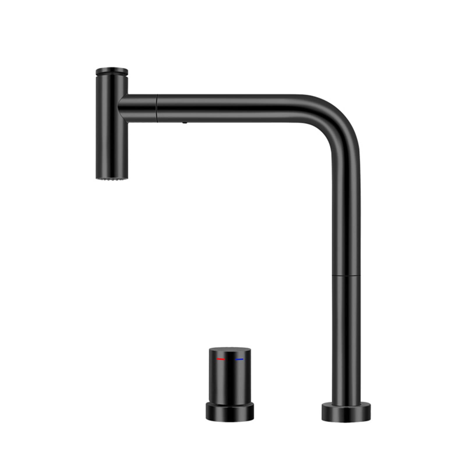 VDOQTLJT Kitchen Faucet with Pull Down Sprayer Black Out Faucets Modern Commercial Stainless Steel Sink Hot and Cold Water