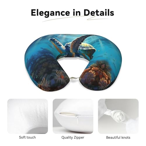 Almohada de viaje con espuma viscoelástica y funda negra miniatura 4