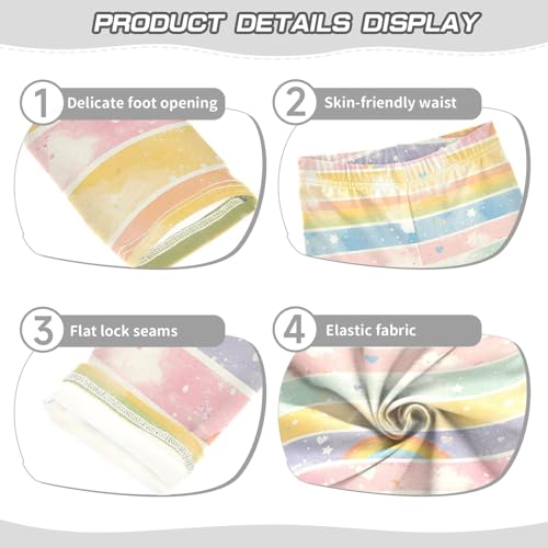 LGBT Glitter Rainbow Pride Flag Kids Baby Girls Leggings Comfortable Full Length Pants Gym3