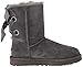 UGG Women's W Customizable Bailey Bow Short Fashion Boot, charcoal, 5 M US