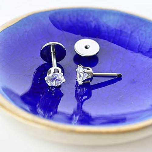 ComfyEarrings CZ 4mm Crystal Prong Stud Earrings2