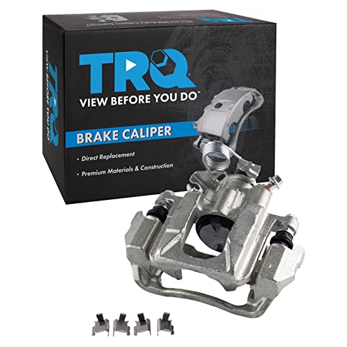 Image of TRQ Rear Left Brake Caliper w /Bracket Drivers Side