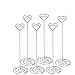 Produktbild UEETEK 12Pcs Herz Form Memo Clip Foto Clip Namenskarten Halter mit großem Strudel Standplatz für Hochzeits Geburtstags Party Dekor / Büro Klipp Gebrauch