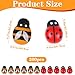 Mini Ladybugs Bees for Crafts, 200PCS Tiny Resin Flatback Lady Bugs Honey Bee Décor, Small Wood Self-Adhesive Embellishments for Art Crafts Birthday Party Table Decoration