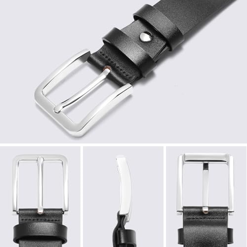 Casual Genuine Leather Belt – 1.5" Wide, Classic Style with Gift Box4