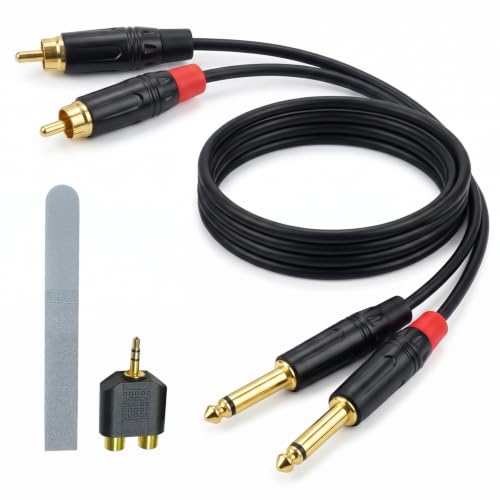 Cable RCA a 1/4 sin ruido para eliminar zumbidos en altavoces y amplificadores
