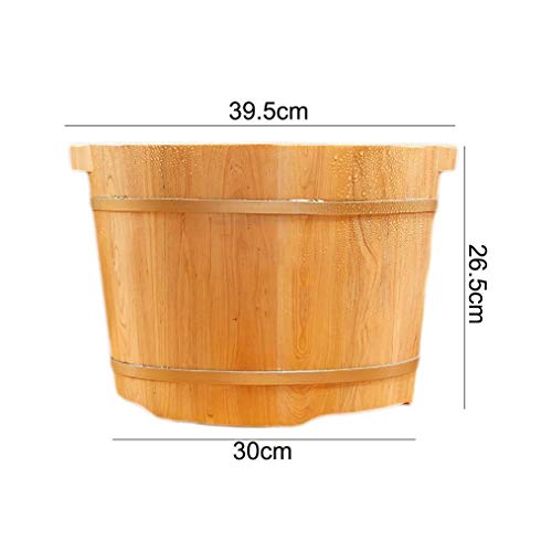 Balde de pedicura de madera para spa de pies miniatura 2
