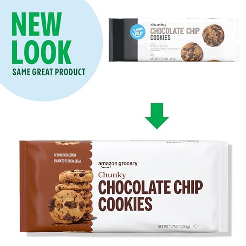 image for Amazon Grocery, Chunky Chocolate Chip Cookies, 11.75 Oz (Previously Ha