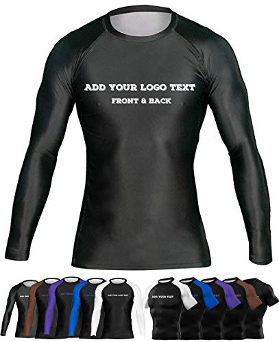 Custom Your Own Print Front & Back BJJ Foundation Rash Guard - Ranked No Gi Jiu Jitsu Rashguard