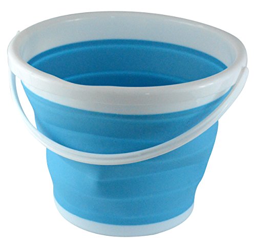 Southern Homewares Silicone Collapsible 2.65 Folding Gallon Bucket Blue