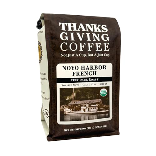 Noyo Harbor French Roast En Grano 12 oz miniatura 1
